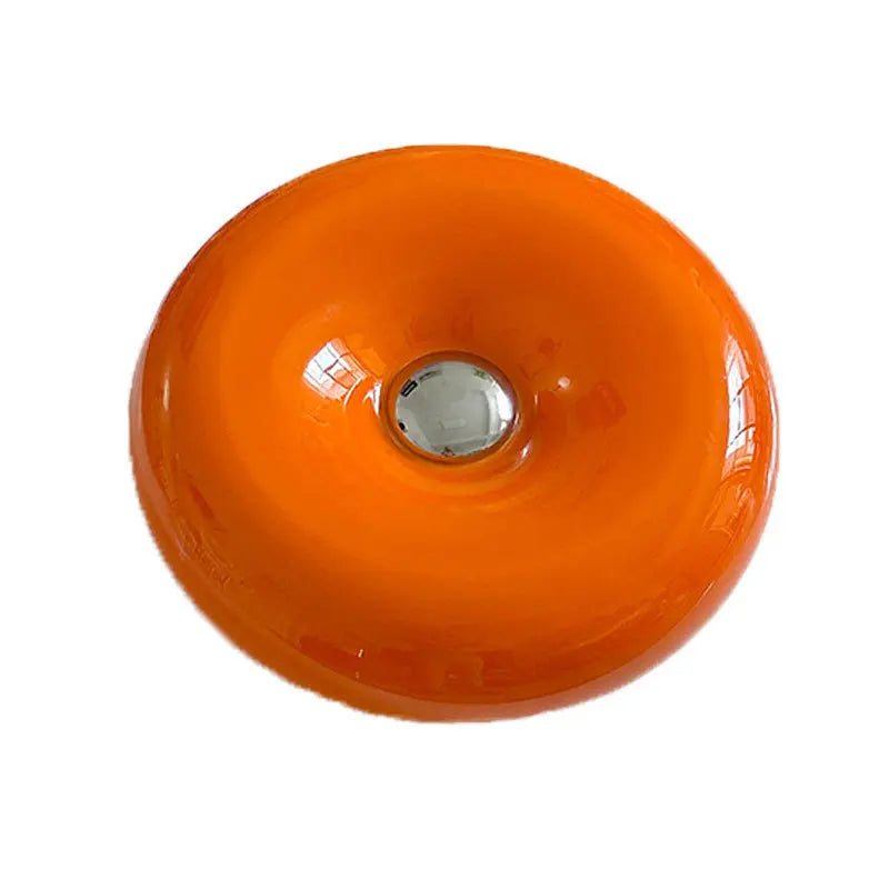 Bauhaus Turuncu Cam Masa Lambası – Modern Tasarım, Dokunmatik LED